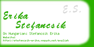 erika stefancsik business card